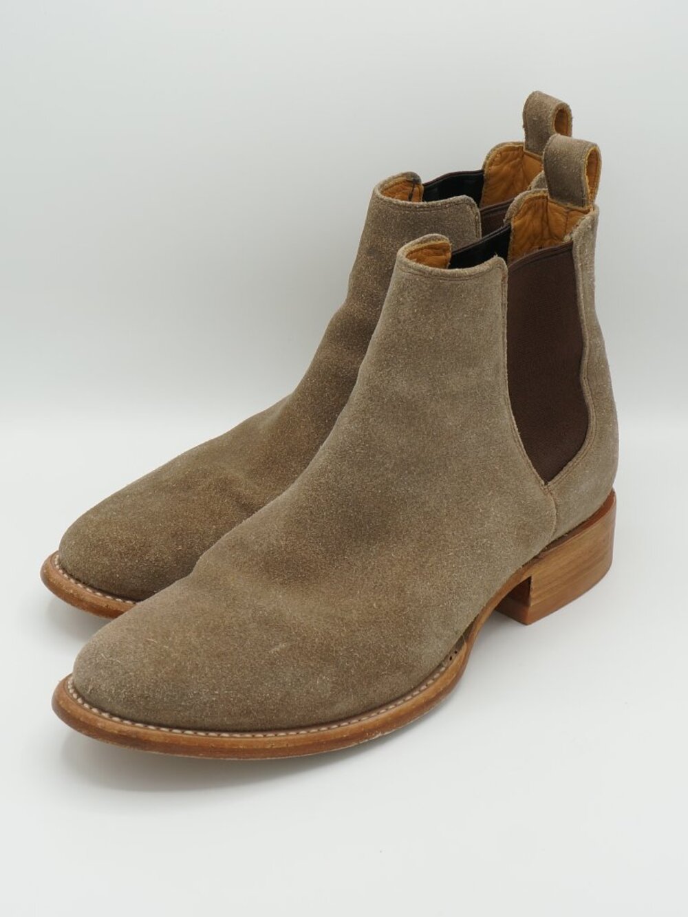Freebird by Steven Palmer Tan Suede Leather Chelsea Ankle Boots Women's Size 9